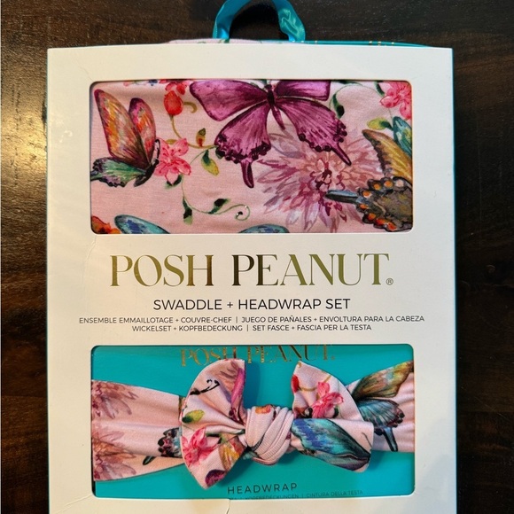 Butterfly Posh Peanut Baby Swaddle Blanket & Headband Set - Picture 1 of 2